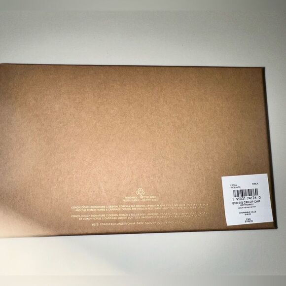 Coach Boxed Corner Zip Wristlet In Signature Leather - Picture 6 of 10